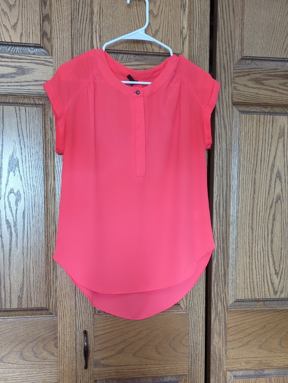 Women’s Coral Short-Sleeve Blouse - Casual Tunic Top